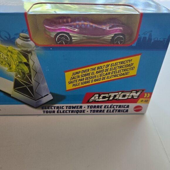 Hot Wheels Electric Tower Track Toy Playset Racecar Racing Stunt Track Play - Picture 2 of 6